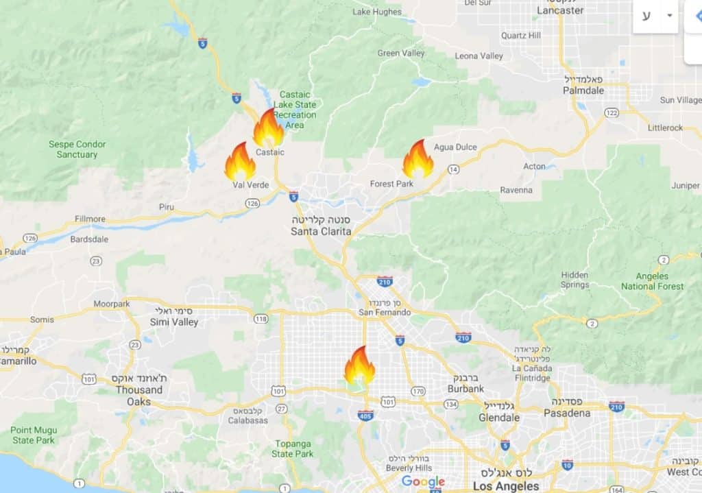 אולי זה הזמן להשקיע שם?! 
האש הגיעה ללוס אנג'לס: 4 שריפות פרצו בצפון המחוז,...
